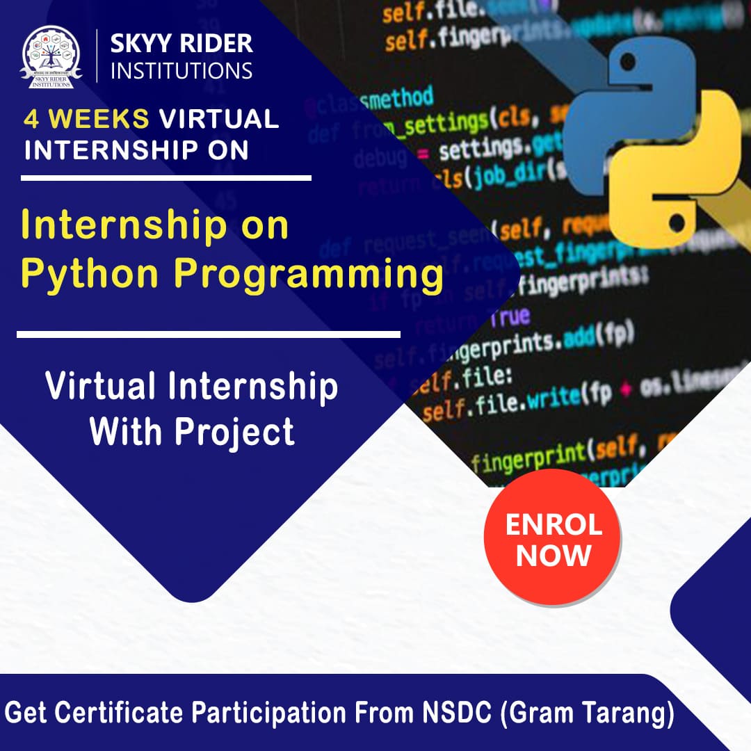 Internship on Python Programming (4 Weeks)- Complete Course with Internship